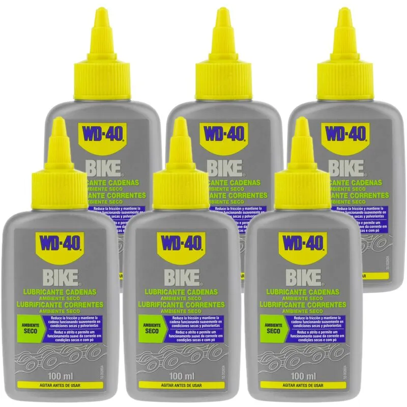 Olio lubrificante per catene di biciclette per ambienti asciutti 100 ml 6 unità di - Wd-40