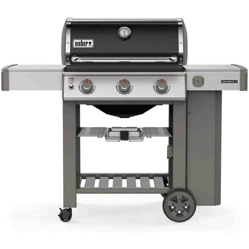  - barbecue a gas gpl genesis e-310 gbs acciaio nero con ruote girevoli