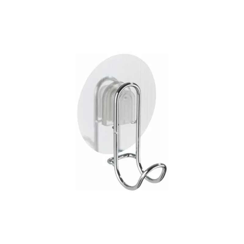 Gancio appendiabiti Osimo, portasciugamani Static-Loc® fissaggio senza foratura, gancio portasciugamani per bagno, set di 2, Plastica, 6x6,7x5 cm,