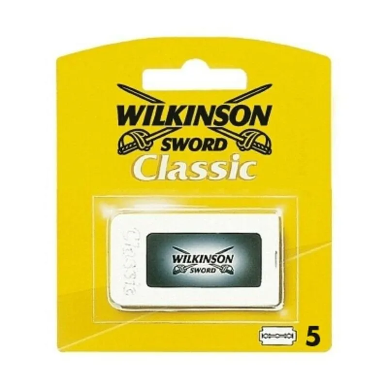 Wilkinson 5 Lame Di Ricambio Per Rasoio Barba Di Sicurezza Classico