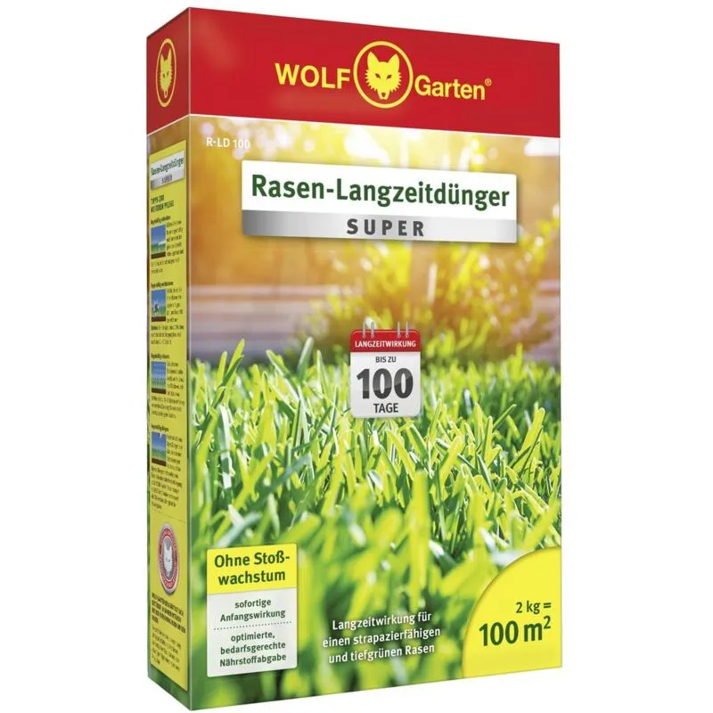 WOLF-Garten 3831025 R-LD 100 fertilizzante a lungo termine per prato - 100 qm 1 pz.