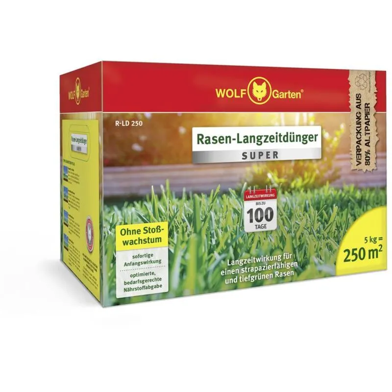 3831035 r-ld 250 fertilizzante a lungo termine per prato - 250 mq 1 pz. - Wolf-garten