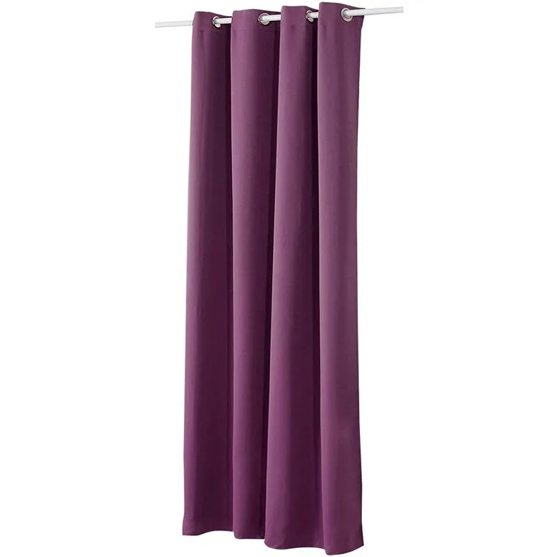 Tenda Oscurante per Finestre con Occhielli per Camera da Letto. 1 Pannello Viola - Woltu