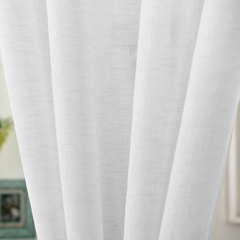 Voile Tenda Fineste Trasparente con Occhielli per Camera da Letto 1x Bianco - Woltu