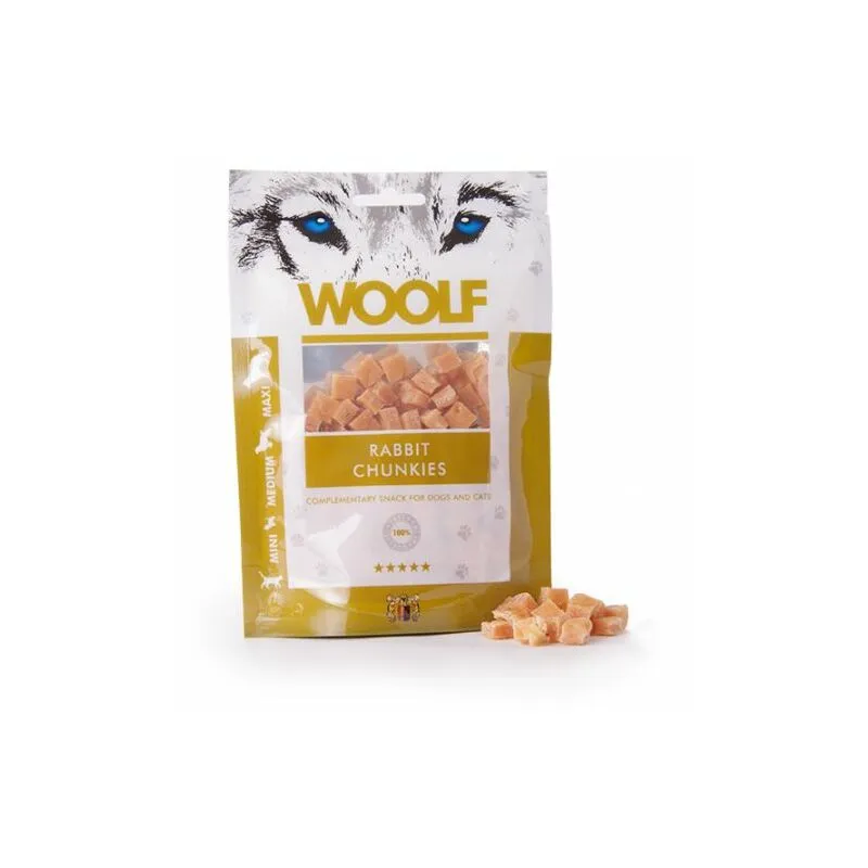 Woolf Snack Bocconcini Morbidi Coniglio e Piselli 100gr