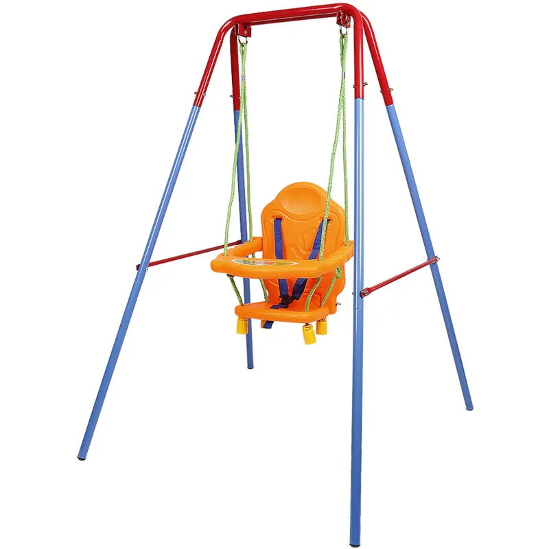 Altalena baby altalena con seggiolino 3 in 1 - con bracciolo schienale e cintura di sicurezza - (1-3 anni)