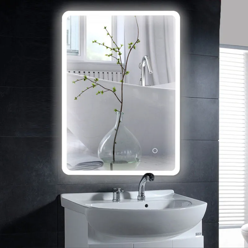 Wyctin - Specchio da bagno al mercurio senza rame da 4 mm,50 × 70 cm,Bianco freddo