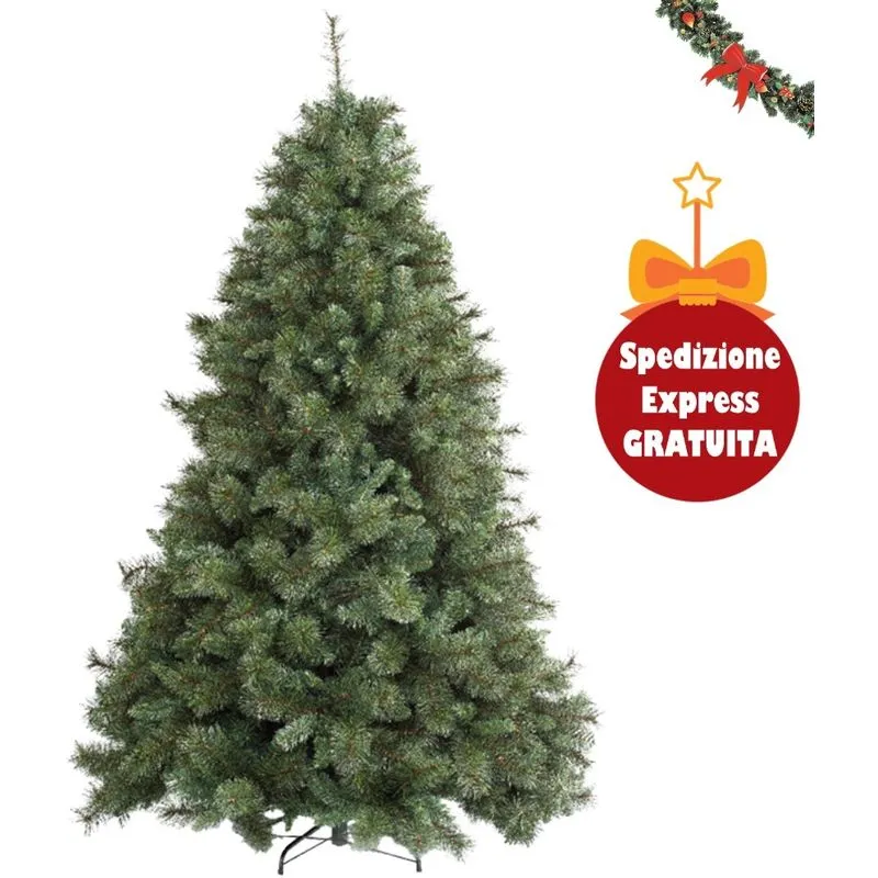 Xone - Albero di Natale artificiale milton verde super compatto extra folto realistico - H210 cm 1584 rami