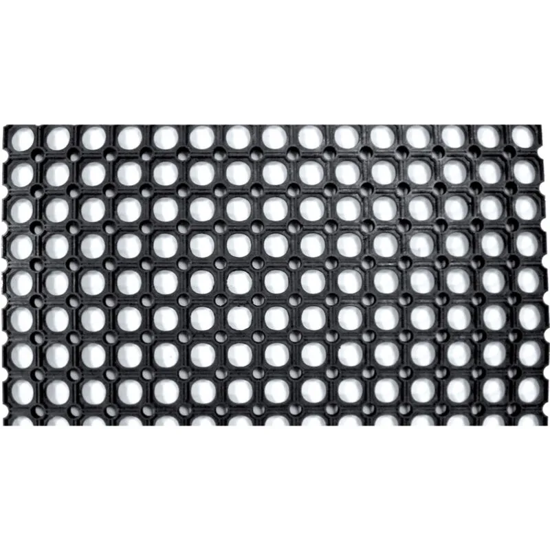 Zerbino componibile mod robustus in pvc nero cm 40x70 tappeto antiscivolo