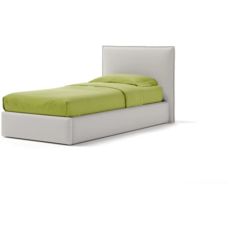 Letto Contenitore Made In Italy Cangù zoom singolo similpelle bianco