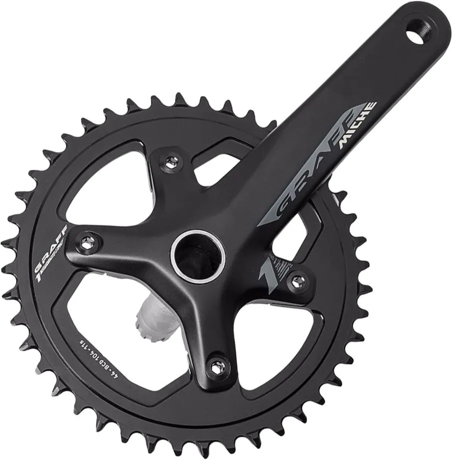  Graff One 11 Speed Road Single Chainset, Black