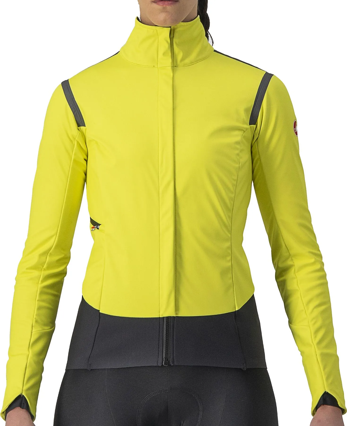  Women's Alpha ROS 2 Jacket, Lime Light Fluorescent/Dark Grey