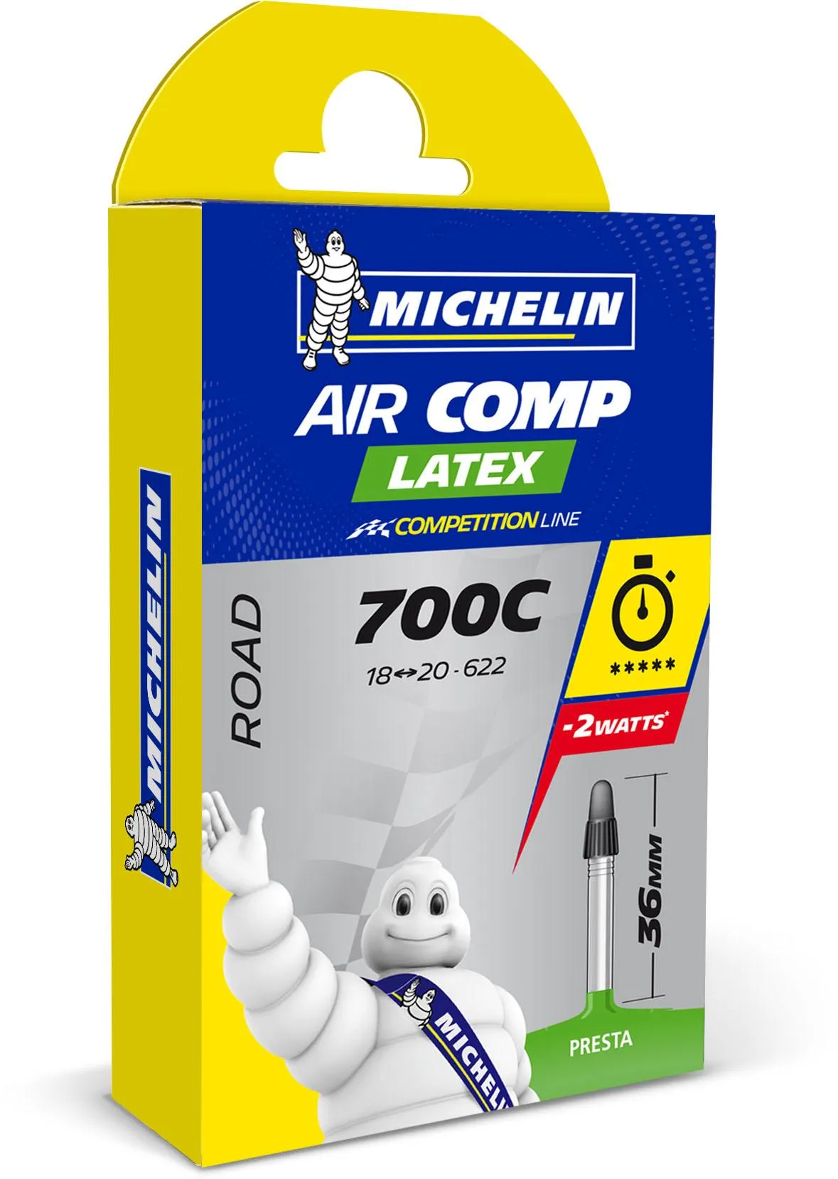 Michelin A1 AirComp Latex Road Bike Tube, Green
