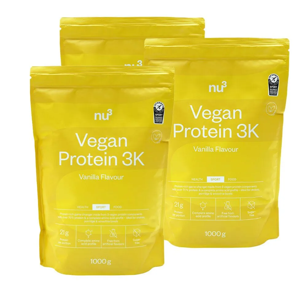  Vegan Protein 3K Shake, Vaniglia Set da 3