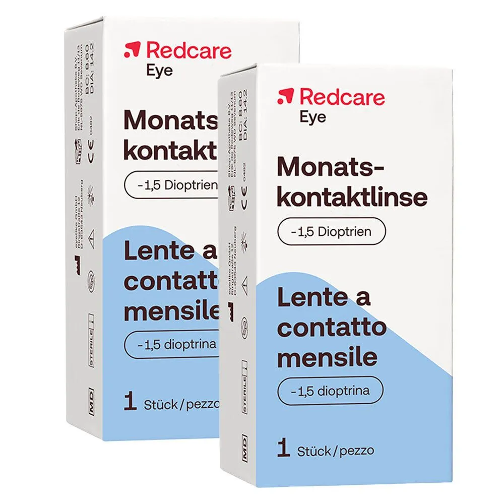 Redcare Lente a contatto mensile -1,5 Diottrie Set da 2