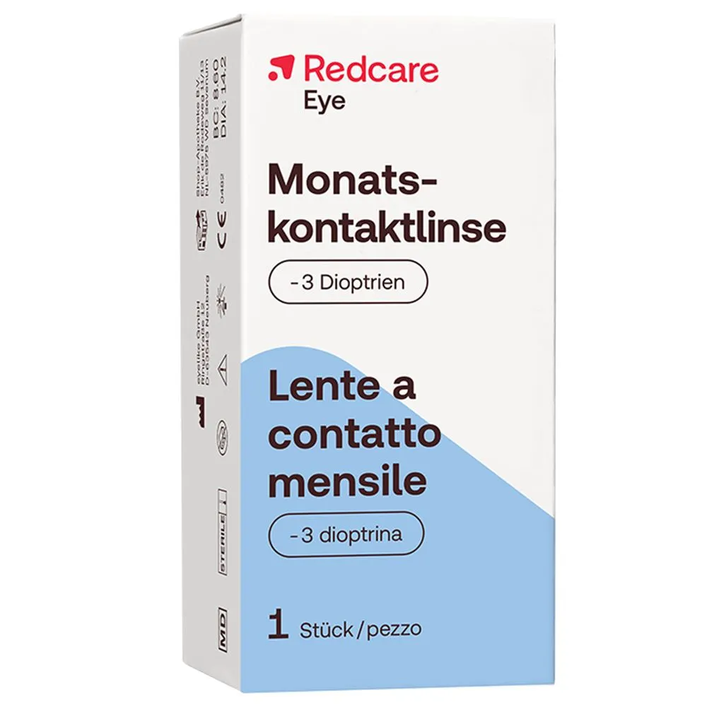 Redcare Lente a contatto mensile -3 Diottrie