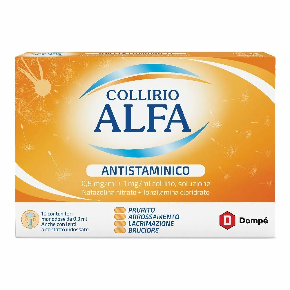 Collirio Alfa® Antistaminico 0,8 mg/ml + 1 mg/ml Collirio, Soluzione