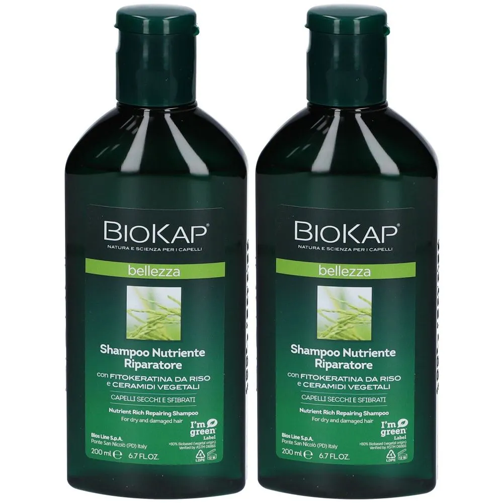 BIOS LINE BioKap Shampoo Nutriente Riparatore Set da 2