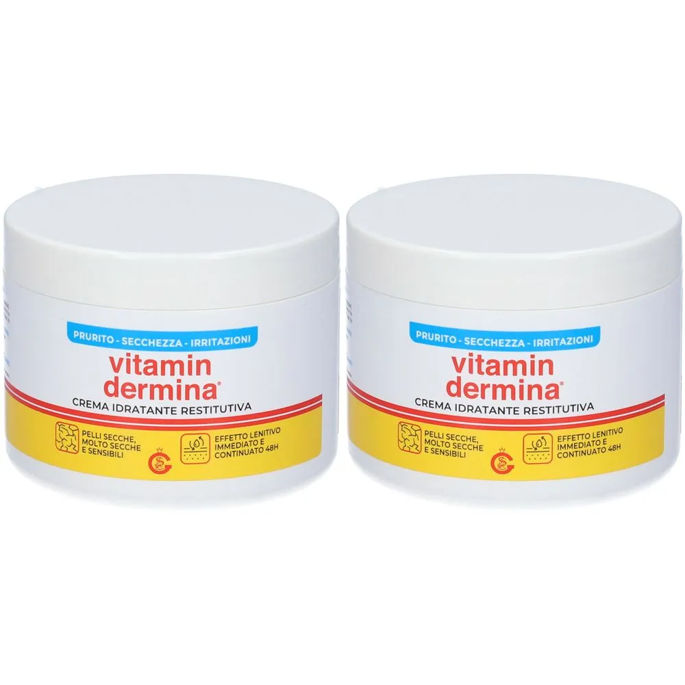 Vitamin Dermina Crema Idratante Restitutiva Set da 2