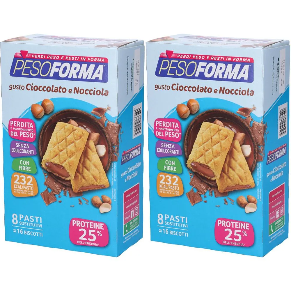 PESOFORMA® Biscotto Gusto Cioccolato e Nocciola Set da 2