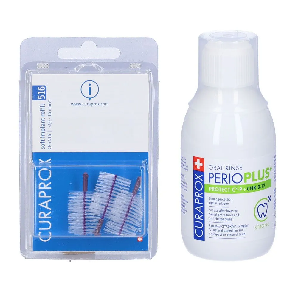 CURAPROX CPS 516 Refill + Perioplus+ Protect Cx-p + Chx 0.12 Collutorio