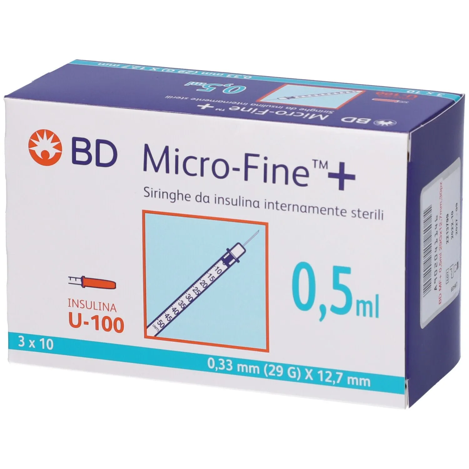  Micro-Fine™ + 0,5 ml 0,33 ml (29G) x 12,7 mm