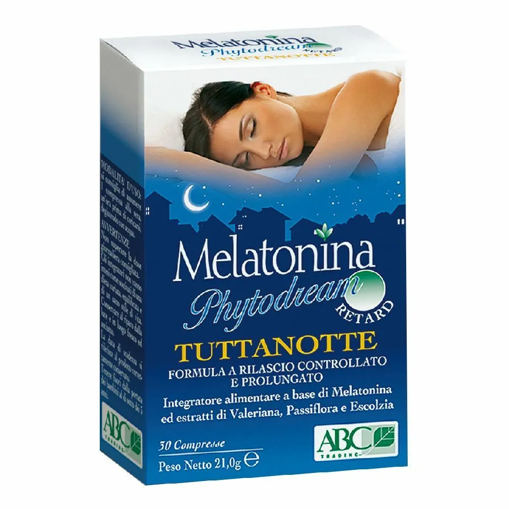 ABC Trading Melatonina Phytodream Tuttanotte Retard Compresse