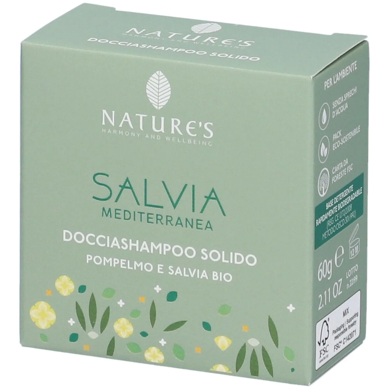 Nature's Salvia Mediterranea Doccia Shampoo Solido