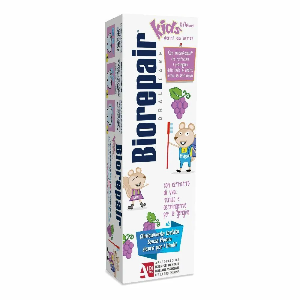 Biorepair Dentifricio Kids Uva 0/6 Anni