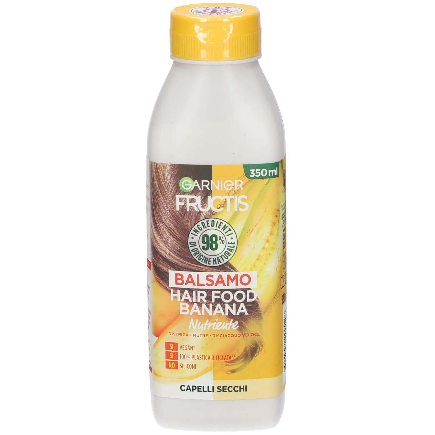  Balsamo Nutriente Fructis Hair Food, Balsamo nutriente alla banana per capelli secchi, 350 ml