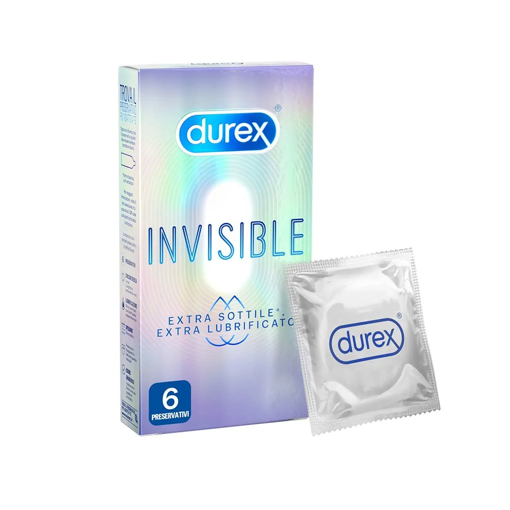 DUREX INVISIBLE EXTRA LUBR 6PZ