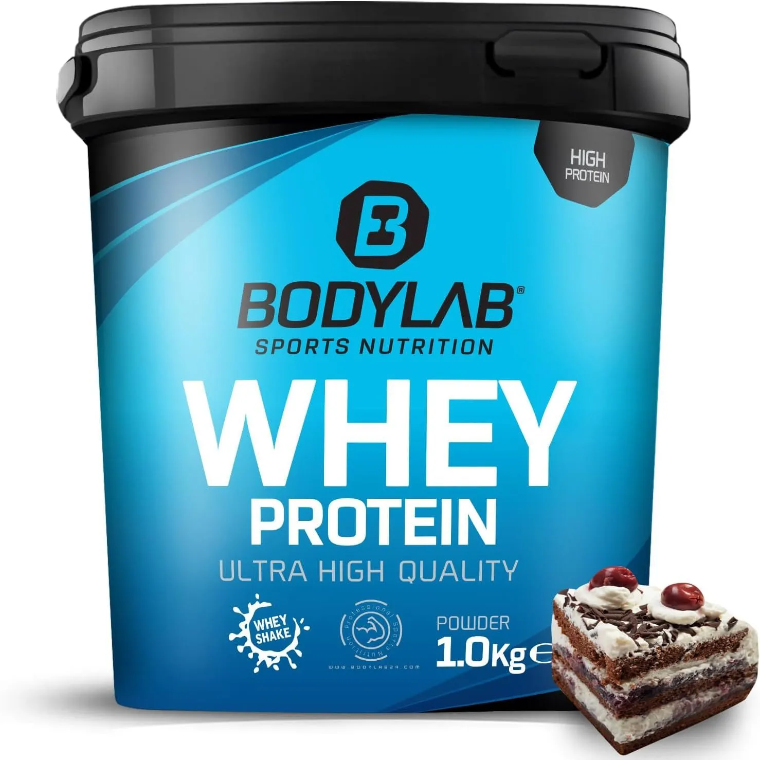 Bodylab24 Proteine Whey in Polvere, Ciliegia della Foresta Nera