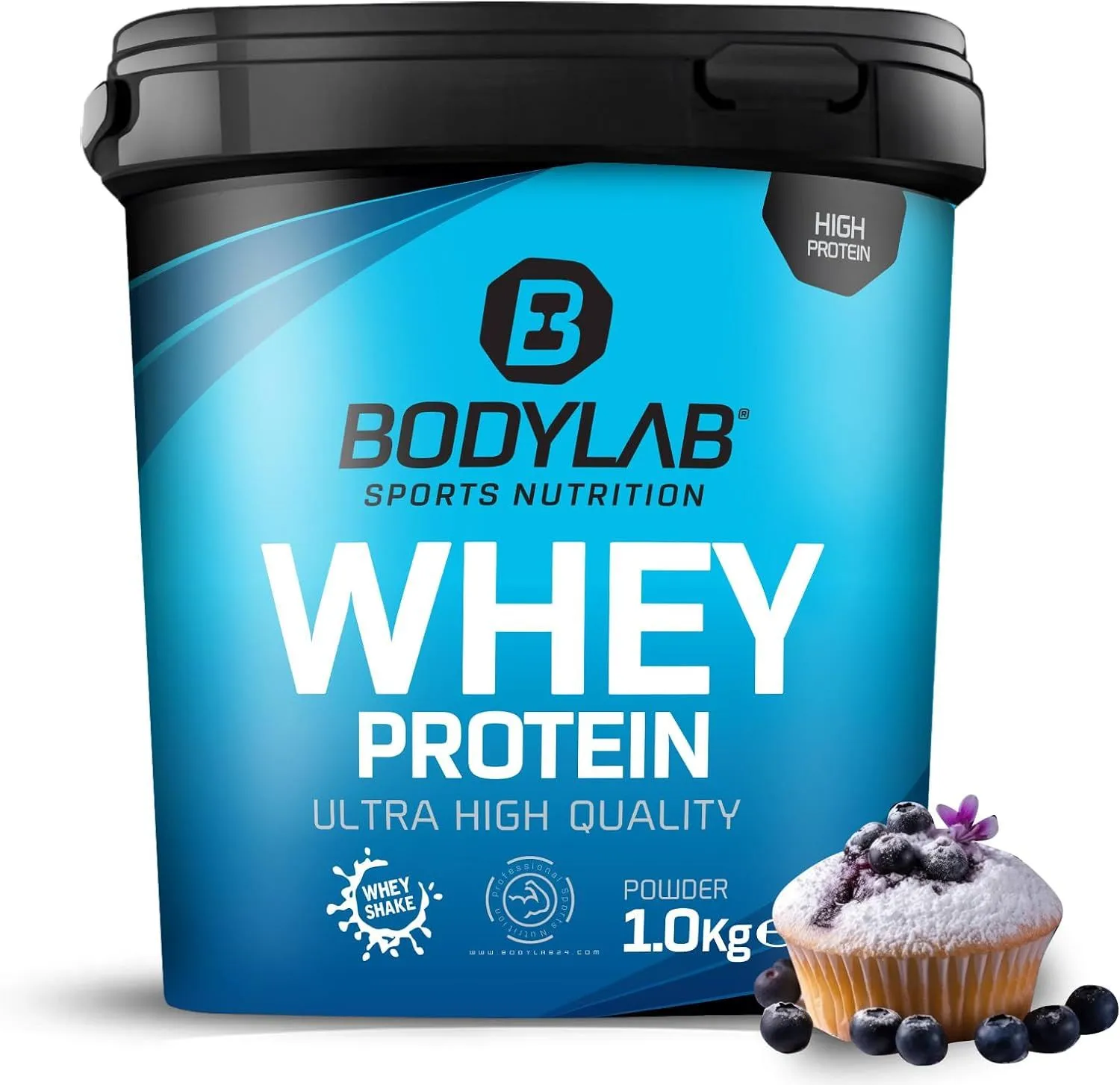 Bodylab24 Proteine Whey in Polvere, Muffin al Mirtillo