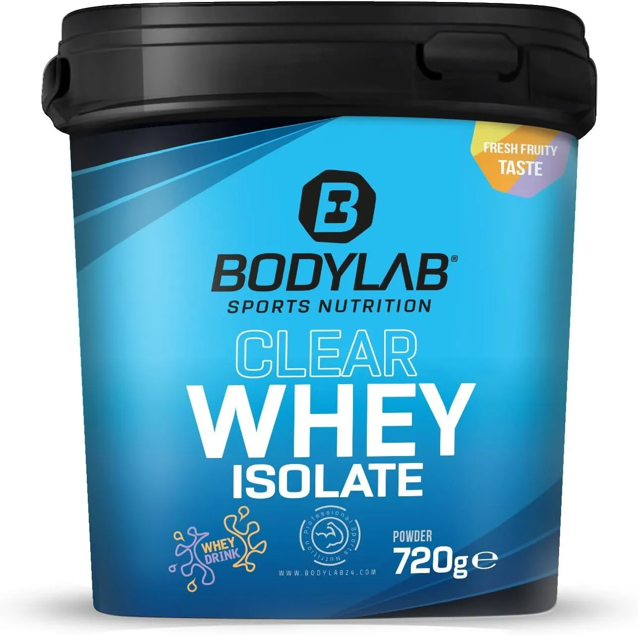 Bodylab24 Isolato di siero di latte chiaro al lampone