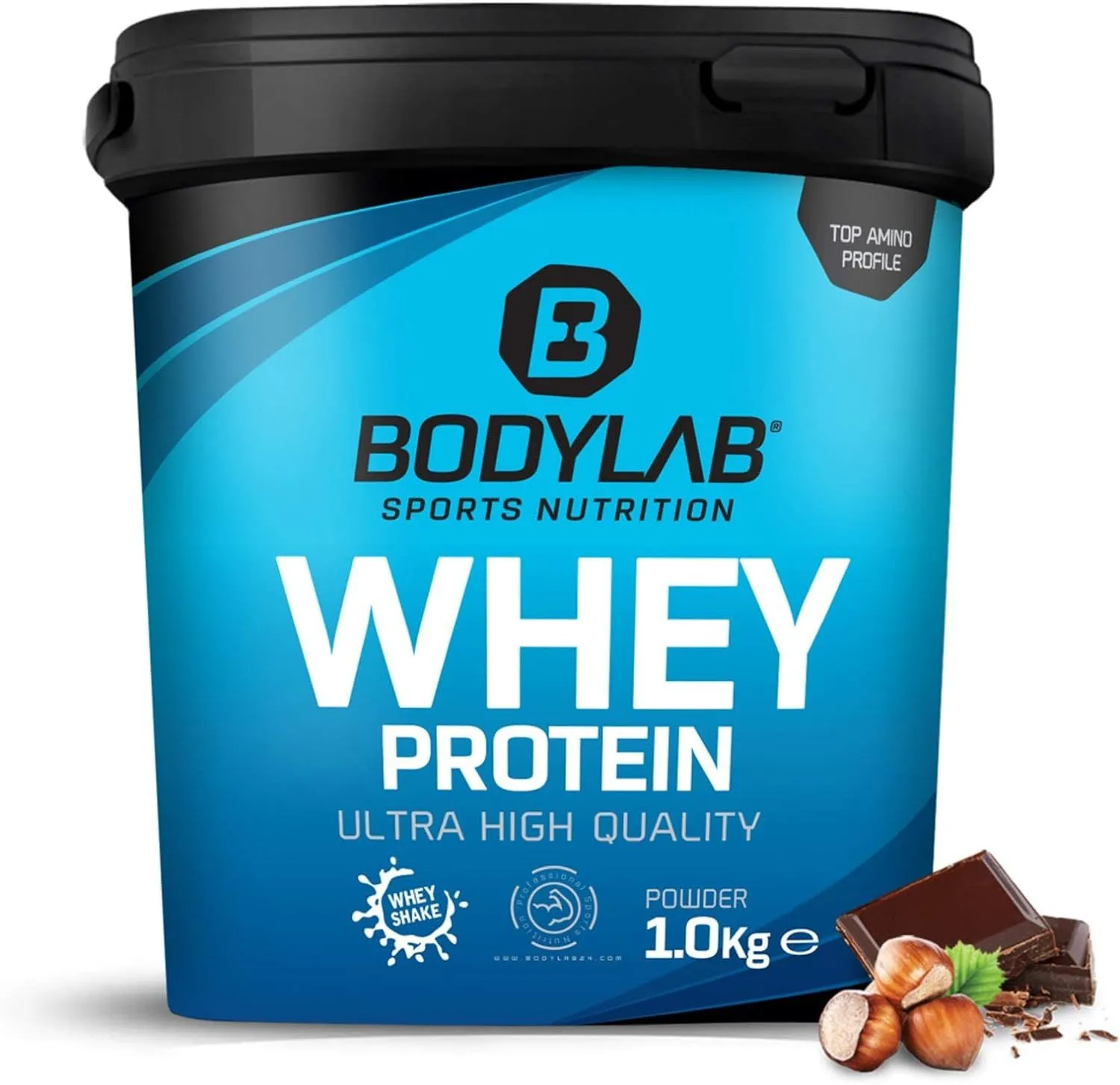 Bodylab24 Proteine Whey in Polvere, Cioccolato alla Nocciola