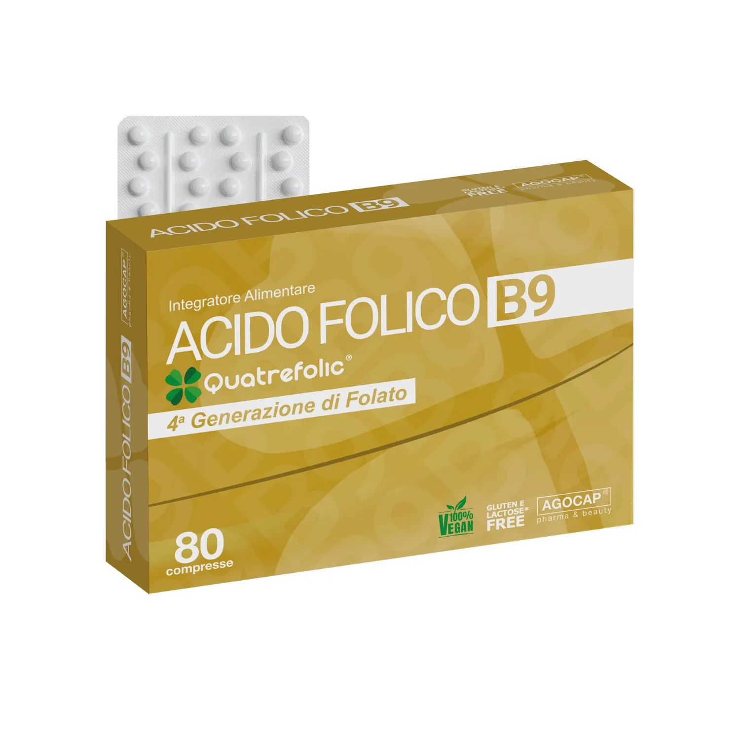 agocap - Acido Folico di 4 generazione Quatrefolic 80 compresse