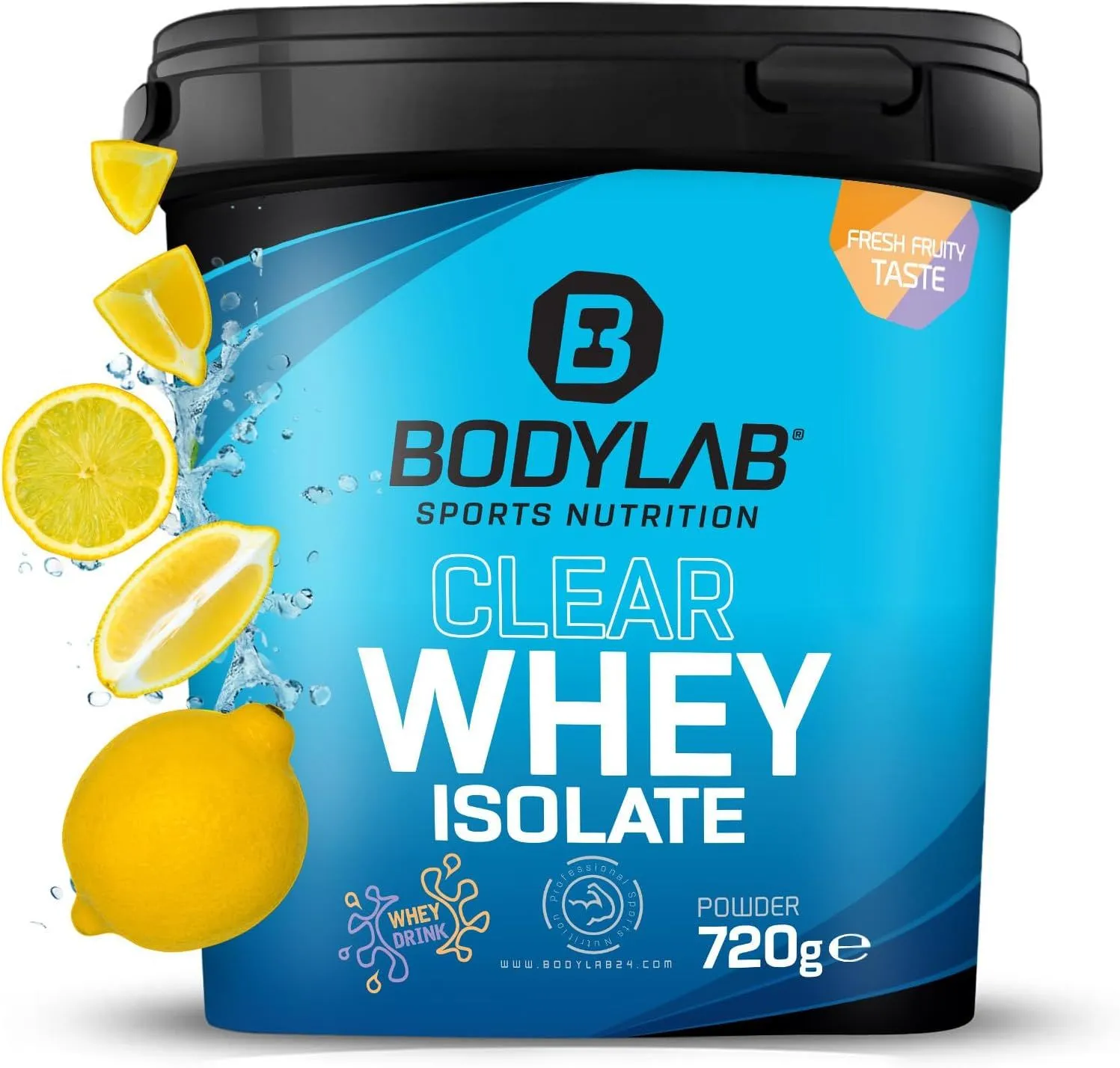 Bodylab24 Isolato di siero di latte chiaro al limone