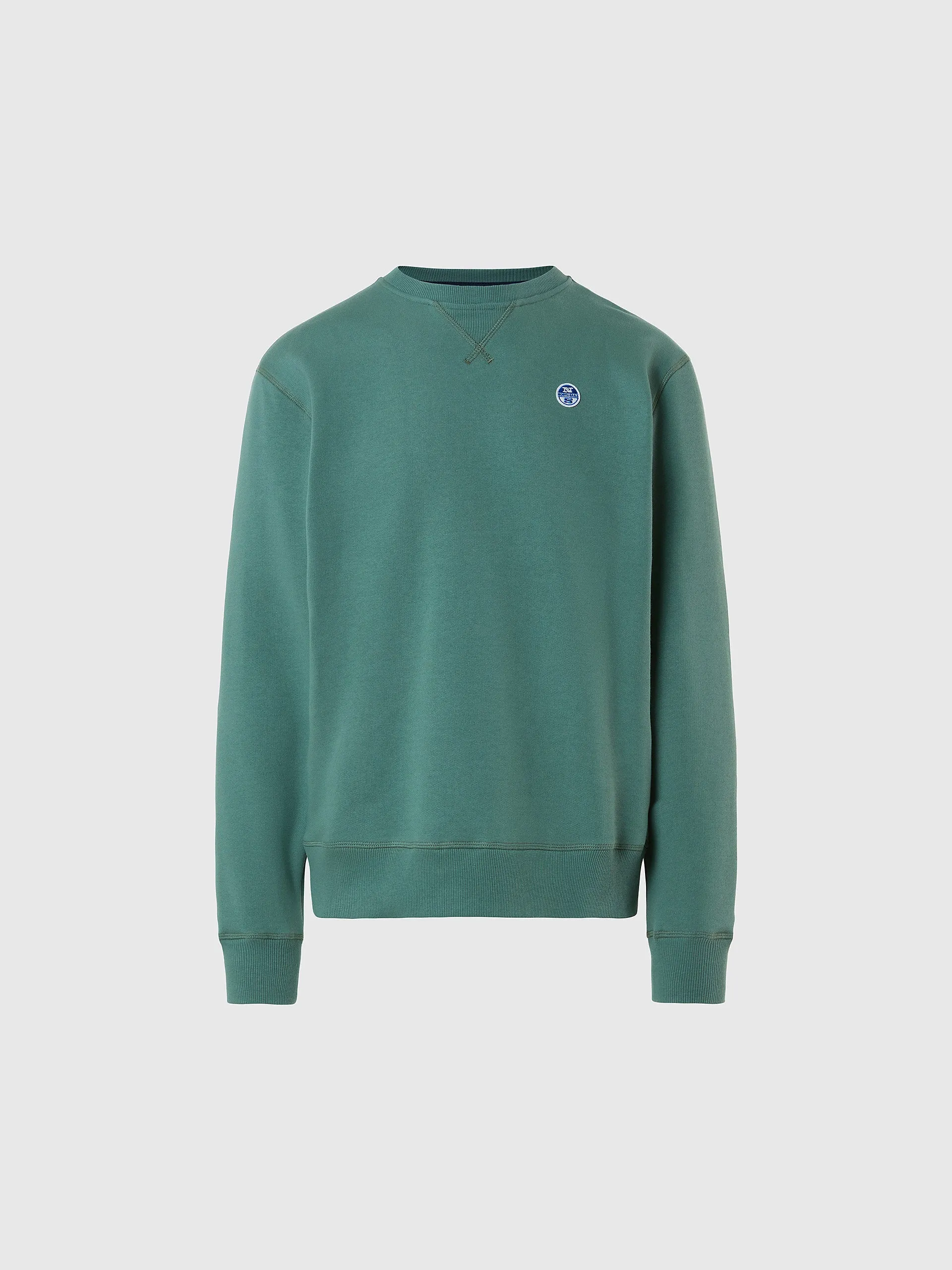  - Sweatshirt with logo patchLake greenXXL