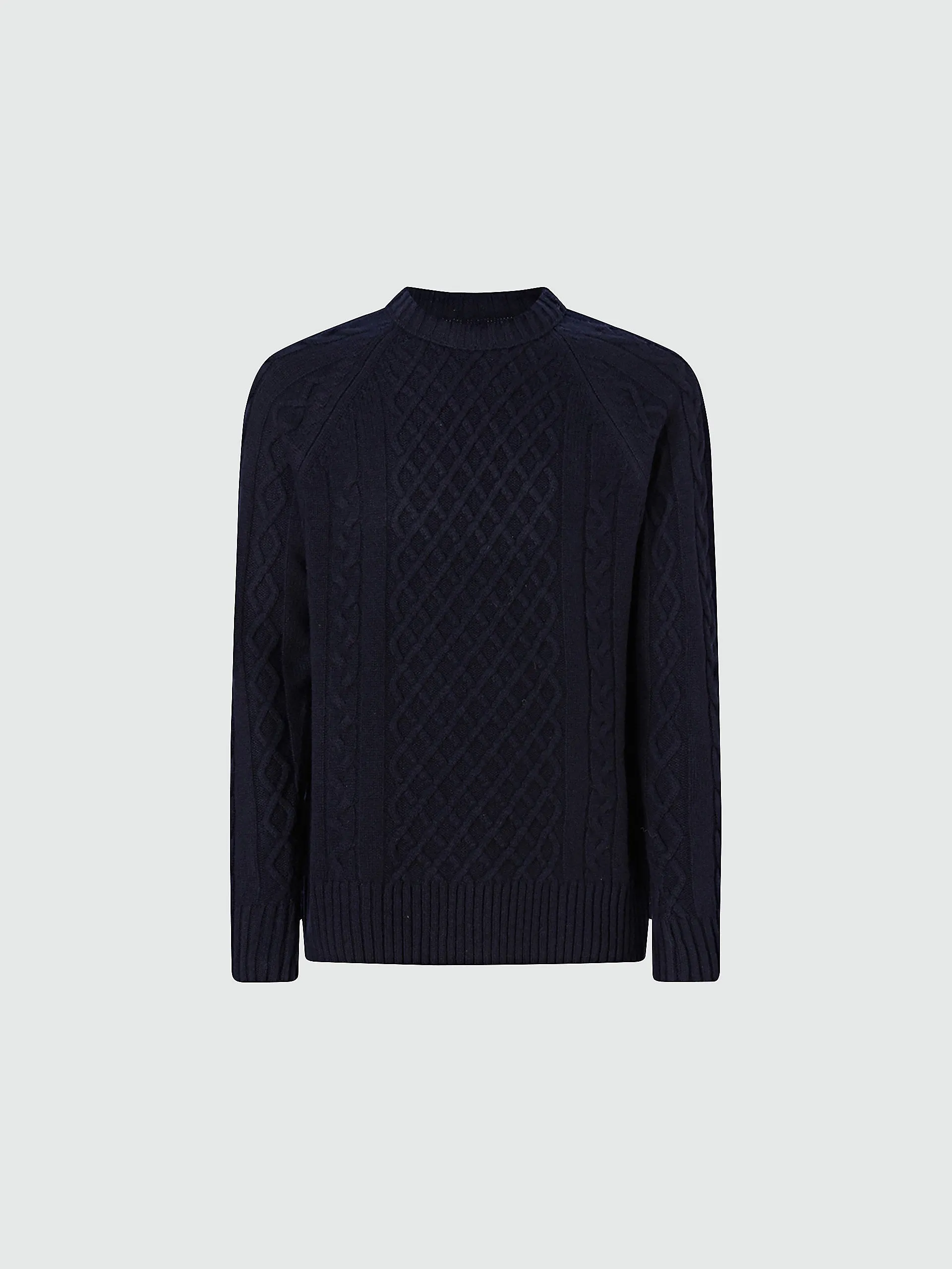  - Cable-knit jumperNavy blueS