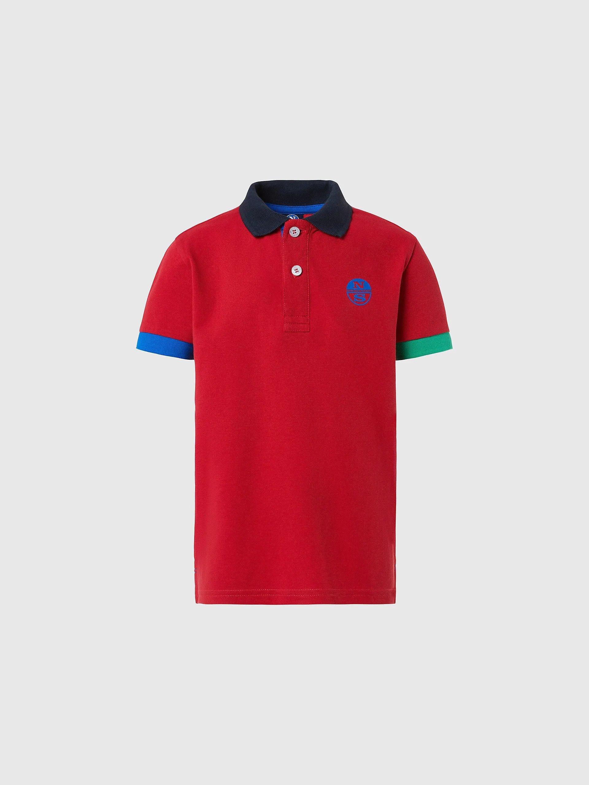  - Organic cotton polo shirtRed14