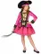 Costume pirata bambina rosa e oro