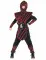 Costume ninja nero e rosso bambino