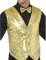 Gilet con paillettes oro per adulto