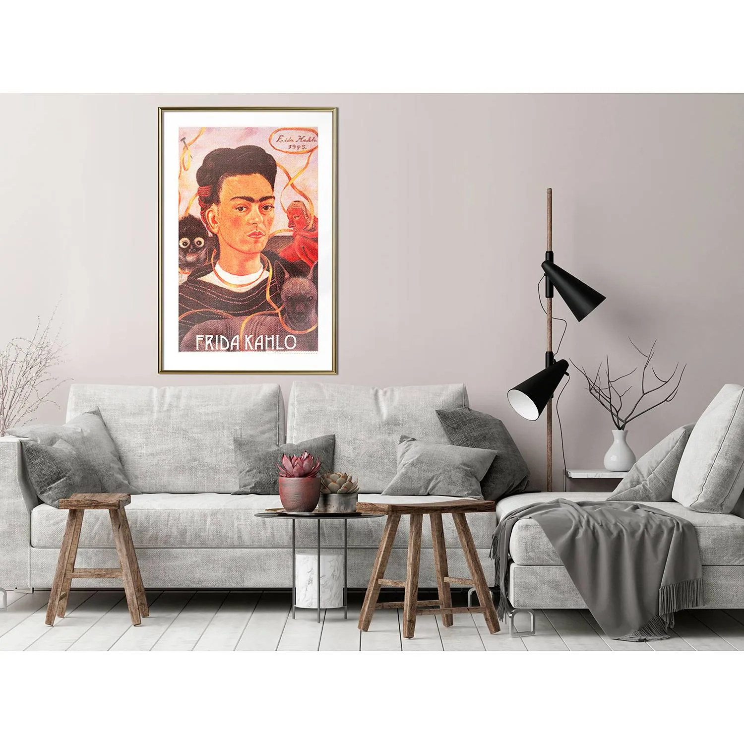 Cornice e poster Frida Kahlo, 