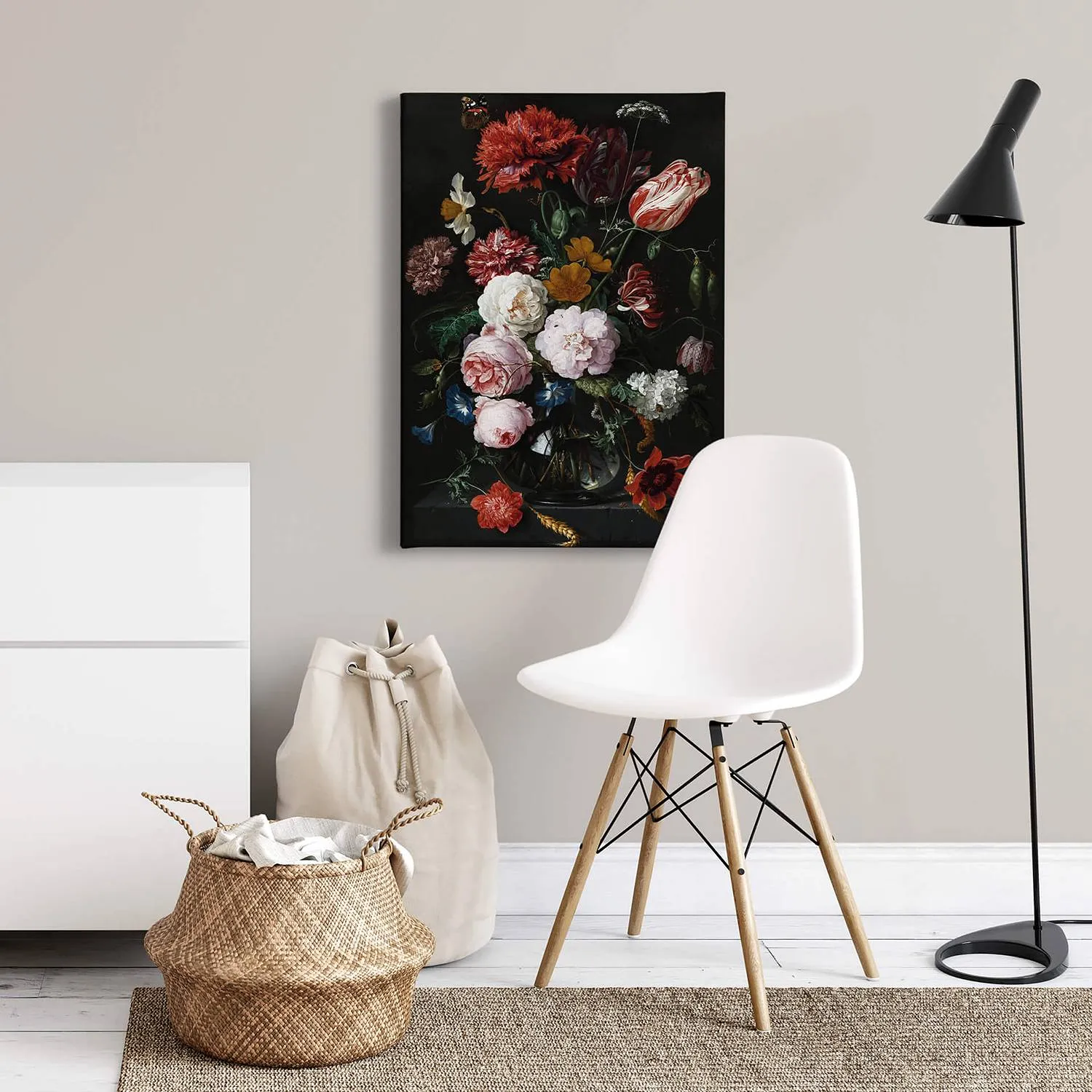 Canvas Flowers In A Vase, 