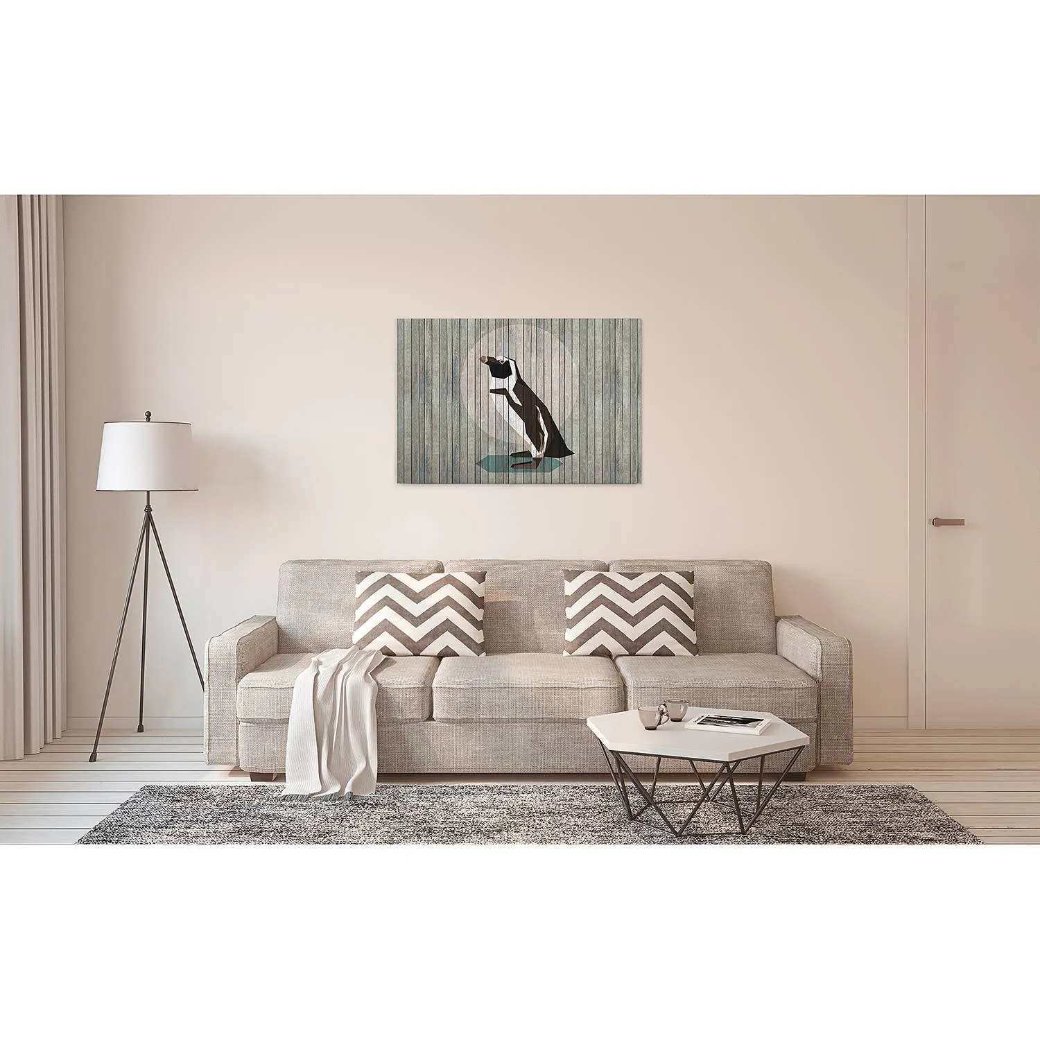 Quadro con pinguino Born To Be Wild, 