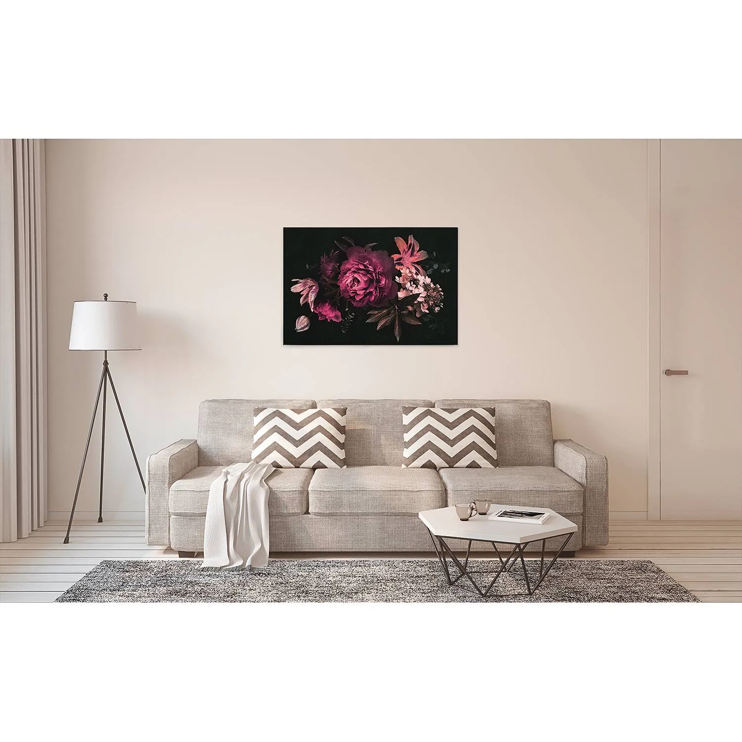 Canvas con fiori Drama Queen, 