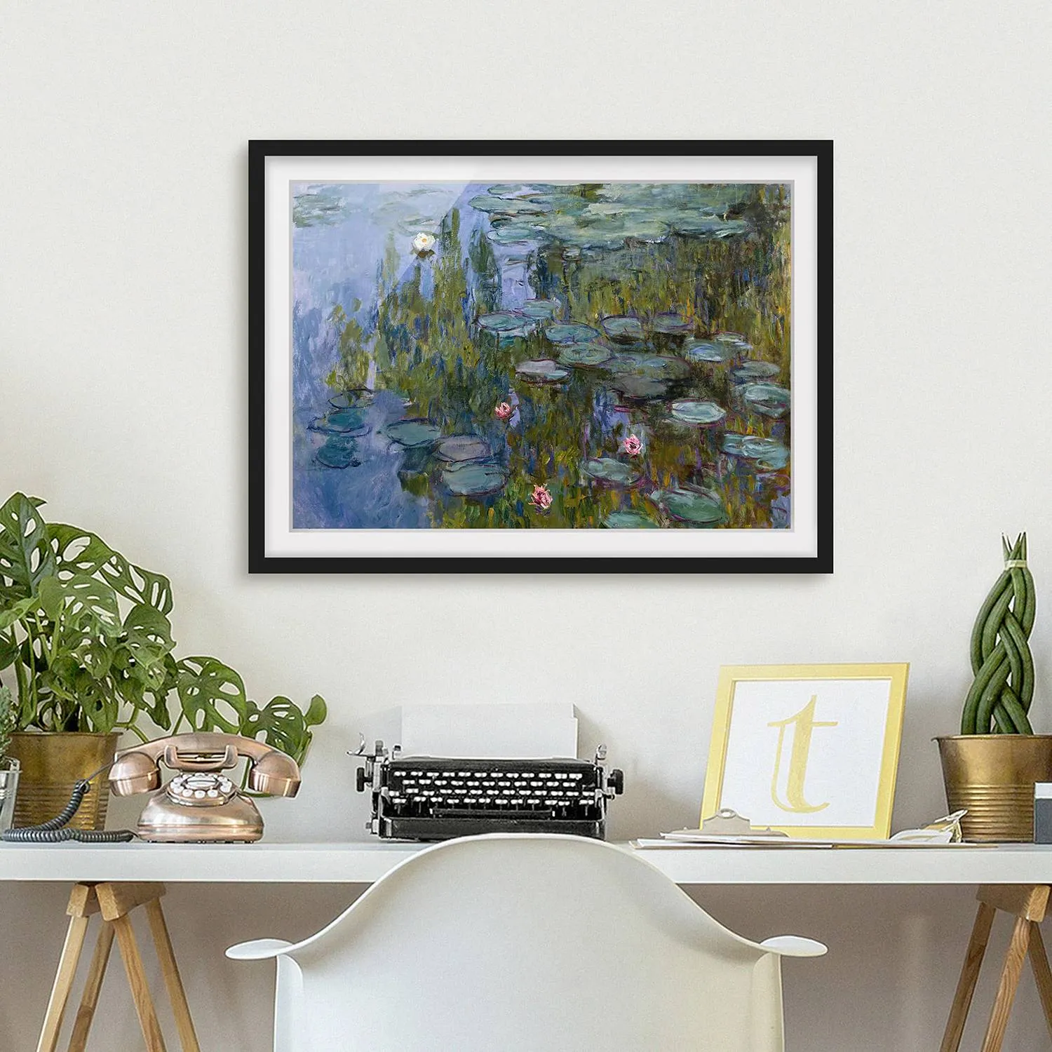 Poster con cornice Monet Le Ninfee II, 