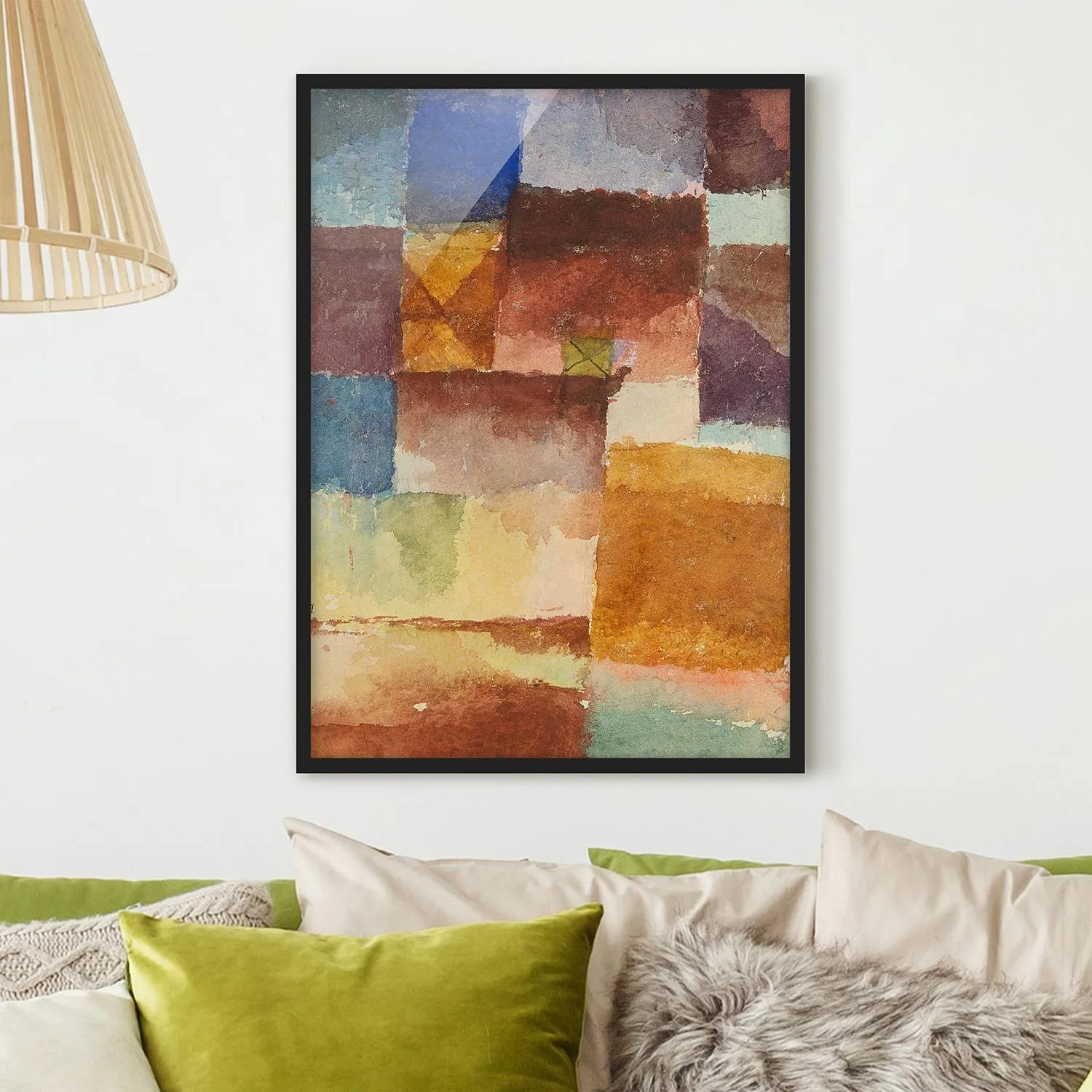 Poster con cornice Paul Klee Il deserto, 