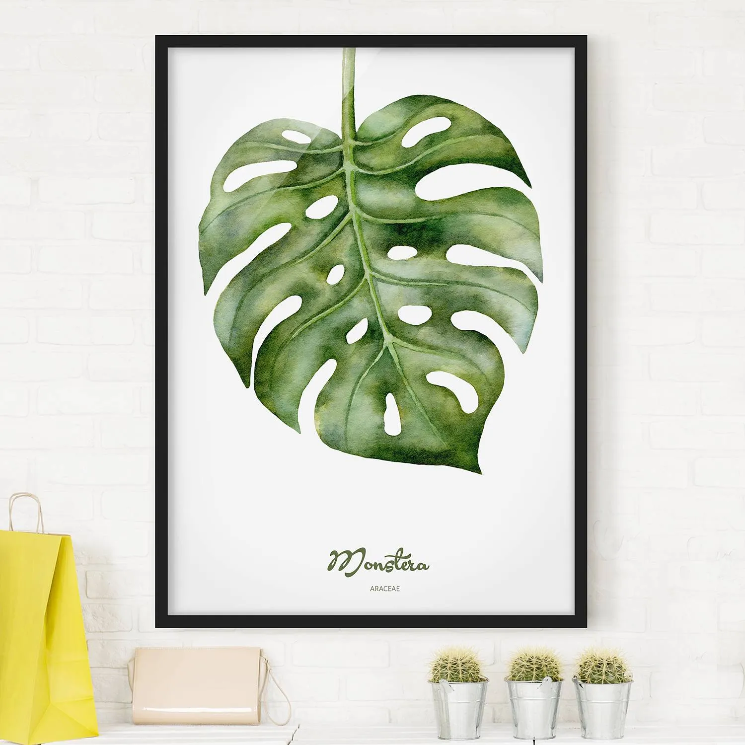 Poster e cornice con pianta Monstera, 